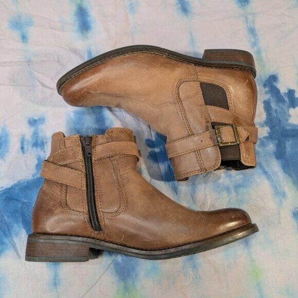 Biotime Brown Leather Cara Boot Women Size 37 - Picture 5 of 7